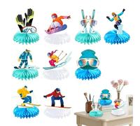 Ski Honeybee Centerpiece - 3D Ski Theme Honeybee Centerpiece Set | 9 Pieces Table for Parties | This DIY Decoration Pack Is Great For Celebrating Events