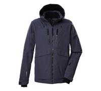 Killtec KSW 55 MN Ski Jacket Men's Functional Jacket with Hood, Snow Guard and Underarm Ventilation, Dark Steel Blue, L, 43439-000