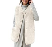 Ski Jacket Plus Size Attumn Solid Composite Sleeveless Pocket Two Ways To Wear Outerwear Spring Jackets, beige, XXL