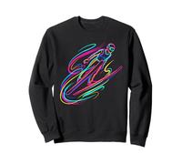 Ski Jumping Enthusiast Retrowave Sweatshirt