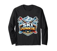 Ski Junkie Funny Addicted to Skiing Lover Instructor Joke Long Sleeve T-Shirt
