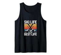 Ski Life is The Best Life Retro Mountain Skiing Tank Top