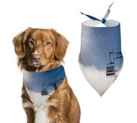 Ski Lift at Sunshine Dog Bandana Triangle Dog Scarf Washable Polyester Dog Bibs Cute Pet Bandana for Medium Large Dogs Puppy and Cats