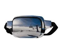 Ski Lift at Sunshine Fanny Pack，with Adjustable Strap ，Crossbody Bag，Twill Fabric ，Belt Bag，for Outdoors Workout Traveling Casual Running Hiking Cycling.