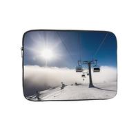 Ski Lift at Sunshine Laptop Sleeve for Women Men, 15 Inch Waterproof Laptop Bag Lightweight Notebook Computer Cover Bag