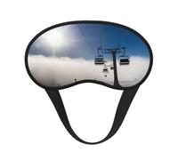 Ski Lift at Sunshine Sleep Mask for Side Sleeper Soft Breathable Sleeping Eye Mask Blackout Silk Eye Sleep Shade Cover with Elastic Strap Night Blindfold for Women Men Travel Nap