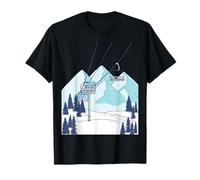 Ski Lift Mountain Winter Landscape T-Shirt
