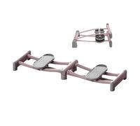 Ski Machine Simulated Ski Trainer With Non-Slip Pedal Adjustable Armrests Leg Pelvic Floor Muscle Workout Leg Toning Cardio Leg Machine Stretcher Split For Home Gym(Size:A-Basic model,Color:Pink)