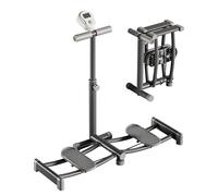 Ski Machine Simulated Ski Trainer With Non-Slip Pedal Adjustable Armrests Leg Pelvic Floor Muscle Workout Leg Toning Cardio Leg Machine Stretcher Split For Home Gym(Size:C-Counting model,Color:Gray)