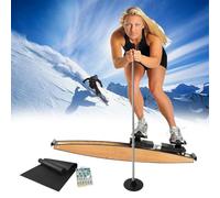 Ski Machine, Ski Training Device for Home, Ski Trainer with Ski Poles, Indoor Ski Training Simulator, Full Body Training, Adjustable Resistance, 150 kg Capacity for Hockey, Skating