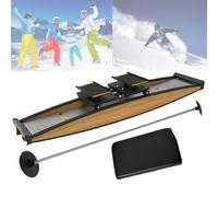 Ski Machine - Strength And Balance Training Tool With Walking Stick And Floor Matfor - Authentic Skiing Experience Anytime, 150kg Load Capacity, Perfect For Home Workouts