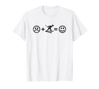 Ski Makes Happy Fun Gift Skiing Lover Fan Men Women Kids T-Shirt
