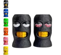 Ski Mask LIghter Sleeve Fits, 2025 Upgraded 3D Printed Quirky Balaclava LiGHter Sleeves for Classic Bic and Standard LIGhters,Reusable LighTERs Case Cover Holder Novelty Gift for Friends (Black)