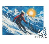 Ski Mountain Sun 1000pcs Mini Puzzle For Adults Challenging
