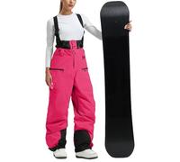Ski Pants Womens Baggy Snowboard Pants Thicken Fleece Lined Ski Bibs Snow Pants Loose Overalls Winter Warm Insulated Snowboard Overalls Outdoor Waterproof Windproof Snowpants Insulated Clothes M