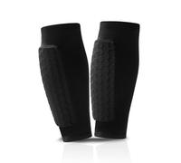 Ski Shin Guards Socks, g Form Shin Guards Gel Pads, Ski Shin Pads, Snowboarding Protective Gear, Breathable Elastic Anti-Collision Leggings for Skiing, Gifts for Christmas Birthday (Black M)