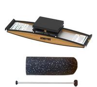 Ski Simulator,Indoor Ski Cross Trainer Machine,Hip Body Balance Exercise Machine,Ski Training Device with Walking Stick and Floor Mat,for Glutes, Adjustable Resistance, for Gym