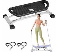 Ski Simulator Training Machine with LCD Monitor and Resistance Bands, Improves Coordination & Balance, Supports 150Kg Load Bearing, Full Body Workout for Indoor Use