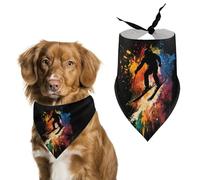 Ski Skiing Colorful Splash Pet Bandana Dogs Triangle Scarf Cats Handkerchief Puppy Costume