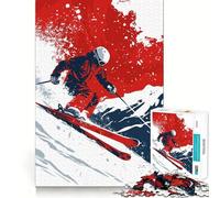 Ski Skiing Jigsaw Puzzles 1000 Piece for Teenagers Wise Think Toy Peaceful Fun Tight Cut 38x26cm