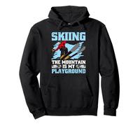 Ski Skiing Winter Sport The Mountain Is my Playground Pullover Hoodie