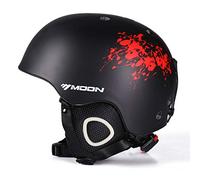 Ski & Snow Sports Helmet with Removable Thickened Earmuffs for Adult and Youth Women and Men Snowboarding Skiing Snowboard & Other Extreme Sports (Red Branch, Medium(55-58cm))