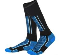 Ski Socks for Men Women and Kids, Warm Cotton Terry Cushioned Knee High Snowboard Socks for Winter Sports Hiking Trekking(Mens-B)