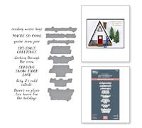 Ski-Son's Greetings Sentiments BetterPress Plate & Die Set from the Ski-Son's Greetings Collection by Simon Hurley