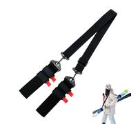 Ski Straps, Ski Carrier Strap, Adjustable Ski Carrier Straps Cushioned, for Adults Teens Skiing Snowboarding Winter Outdoor Activities(Black)