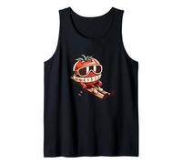 Ski Tomato with Goggles Cute Apres Ski Mountain Tank Top