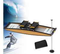 Ski Training Machine, Strength and Balance Training Tool Set, Ski Balancing Machine, 150kg Load, for Waist, Abdomen and Leg Training, with Ski Poles and Mats