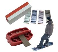 Ski Tuner - Multi-Angle Sharpening Kit, Strimmer with Mesh Stones and Stone for Sharpening Rust Removal | Ergonomic Skiing Maintenance Set Non-Slip