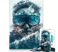 Ski Vintage Skiing 1000 Piece Jigsaw Puzzles for Adults Jigsaw Logic Toy Indoor Play Precision Cut Cherished Gift 38x52cm