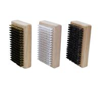 Ski Wax Kit, Complete Sets of 3 Ski Repair Wax, Portable Wooden Brush Set Featuring Horsehair, Nylon, and Brass Brushes for Effective Waxing of Skis, 4.72x2.6x0.79 Inches