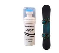 Ski Wax - Rub On High Performance Glider, Fast Glide Liquid Skiing, 100ml Extreme Temperature Protection Formula, Integrated Sponge Applicator For Quick Coating, Snow Gear Maintenance Kit