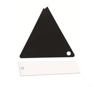 ski wax scrapers, 2 pcs triangle and rectangle plastic tools for removing excess wax abrasion resistant 4mm thick acrylic for snowboard ski maintenance winter sports enthusiasts