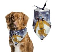 Ski Woman Dog Bandanas Puppy Triangle Kerchief Cat Scarfs Washable Bibs Pet Gifts