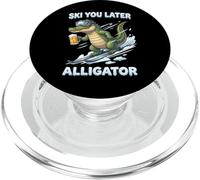 Ski You Later Alligator - Funny Apresski Crocodile PopSockets PopGrip for MagSafe