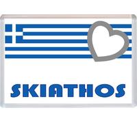 Skiathos - Greece Flag - Love Greek Town & Cities & Islands - Jumbo Fridge Magnet