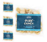 Skibbereen Salted Flavoured Pork Crunch - Deliciously Seasoned Crispy Pork Puffs - Guilt Free Low Carb & High Protein Snack - Keto Friendly - 4 x 70g Bags