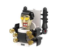 Skibid Toilet Enhanced Scientist Man Building Toys Set,Skibid G-Man Skeleton Toilet Building Blocks,Toilet Creative Holiday Birthday Gift For Children and Titan Fans D