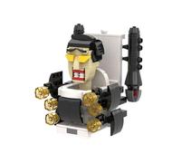 Skibid Toilet Man Building Blocks Toys Set,Toilet Upgrade G-Man Building Blocks,Giant GMAN Toilet King Building Kits Holiday Birthday Gift For Children and Fans A