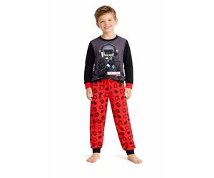 SKIBIDI TOILET, Boys 2 Piece Long Sleeve Pyjamas Set Featuring Camer Man, Black, Age 9-10 Years