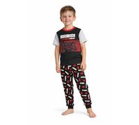 SKIBIDI TOILET, Boys 2 Piece Short Sleeve Pyjamas Set, Black/Grey, Age 11-12 Years