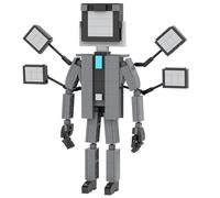 Skibidi Toilet Titan Building Blocks Toy Cameraman Speakerman Clock TV Man Monitor Action Figure Model Horror Game Multiverse Upgraded Adults Kids Fans Collectible Animation Birthday Gift D