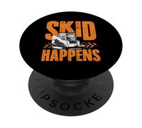 Skid Happens Skid Steer Loader Heavy Equipment Operator PopSockets Adhesive PopGrip