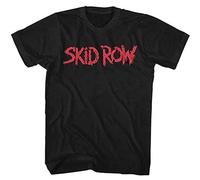 Skid Row Red Logo Sebastian Bach Rachel Bolan Heavy Metal Rock Band Mens T-Shirt