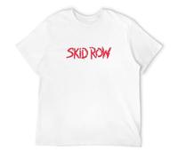 Skid Row Red Logo Sebastian Bach Rachel Bolan Heavy Metal Rock Band T-Shirt White 3XL