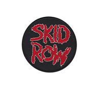 Skid Row Round Hard Rock Hair Metal Band Patch Badge Embroidered Iron on Applique Souvenir Accessory