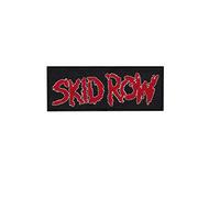 Skid Row Silver Hard Rock Hair Metal Band Patch Badge Embroidered Iron on Applique Souvenir Accessory